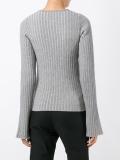 slit sleeves ribbed jumper