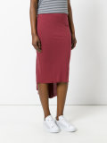 elongated back midi skirt