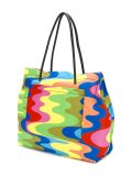 wavy print tote