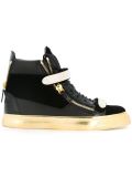 zip detail hi-top sneakers