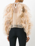 ruffled sleeve blouse