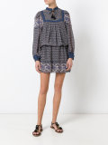 paisley print tassel tie dress