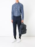 contrast stitching denim shirt