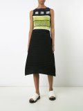 solid tribal pleated skirt 