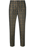 geometric pattern cropped trousers