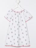 anchor print kaftan dress