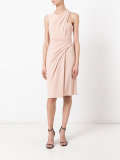 wrap effect draped dress