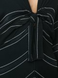 knot detail pinstripe dress