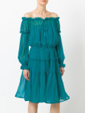 off-the-shoulder midi dress