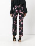 macaw print trousers