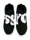 contrast detail hi-top sneakers