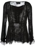 lace-up lace blouse 