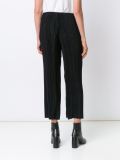 pleated cropped trousers