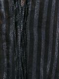 metallic effect striped long dress
