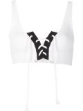 lace-up cropped top