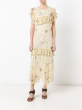 ruffle printed dress