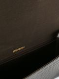 embossed crocodile effect clutch