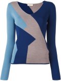 colour block knitted top