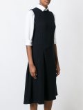 pinstripe asymmetric skirt dress
