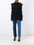 open knit longsleeved blouse