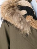 raccoon fur trimmed parka 