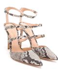 Buckled Python Pumps
