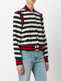 striped bomber jacket 