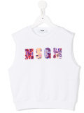 beaded logo tank top