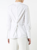 concealed button mandarin collar shirt