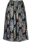 embroidered midi skirt
