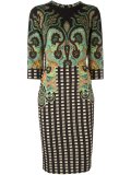 paisley check print dress