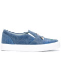 eye embroidered sneakers