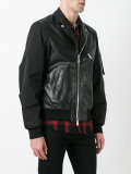leather bomber jacket