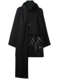 asymmetric stole coat 