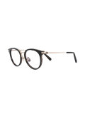 metallic round frame glasses