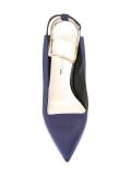 metallic ankle strap pumps