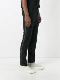 striped slim fit trousers