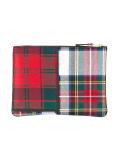 plaid patchwork zipped purse