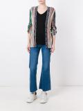 ribbed V-neck cardigan