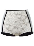panelled lace hot pants