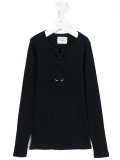 lace-up blouse