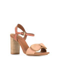 ankle strap stacked heel sandals