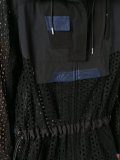 eyelet lace drawstring parka