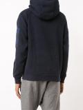 plaid zipped neck hoodie