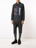 checked detailing denim jacket