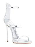 metallic sandals
