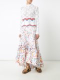abstract printed maxi skirt