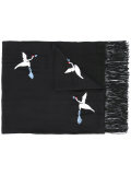 embroidered bird scarf