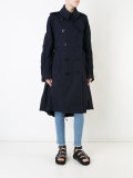 drawstring back trench coat