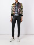 metallic reversible bomber jacket